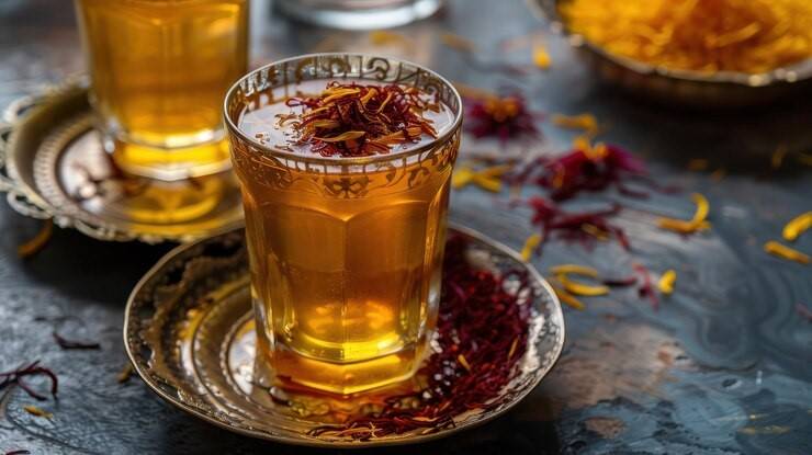 فوائد شاي الزعفران